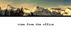 scot's miva modules and scripts, the view from the office - Mt. Baker, Table Mountain, and Mt. Herman